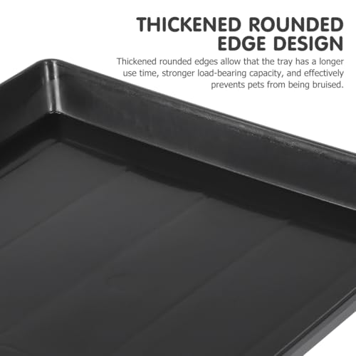 DOITOOL Bird Cage Tray Replacement 17.32X11.22X1.18In Leakproof Plastic Tray for Small Dog Crate Bunny Cage Bottom Parrot Set of 2 Easy to Resistant