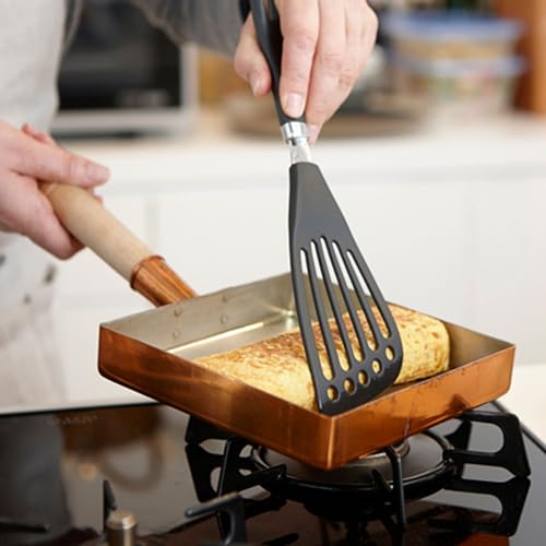 Left Handed Spatula Egg Flipper Fish Spatula Slotted Turner 12” | Seki Japan for Left Handed Gifts Utensils Cookware - color: Nylon, size: for Left-handed