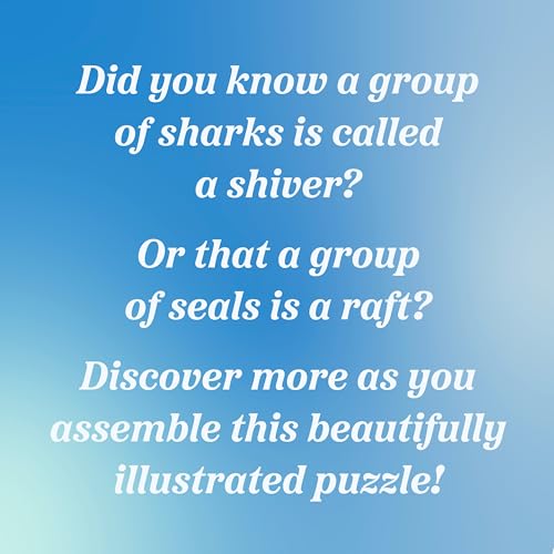 Ridley's Games: Ocean Lovers Jigsaw Puzzle- 1000 Piece Puzzle - Great to Display in a Frame - Birthday Gift for Sea and Beach Lovers - Includes Fun Ocean Facts - color: Ocean Lovers