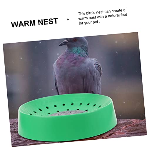 DECHOUS 4Pcs Bird Breeding Nest Bowl for Pigeons Doves and Quails Durable Breathable Design with Mat for Egg Hatching and Comfortable Living Environment