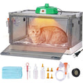 Puppy Incubator with Heating,Temperature Control and Light, Warmer Fan for Ventilation Circulation, Incubator Box for Kitten Puppies and Chick Chicken (55L) - size: 55L