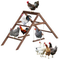 Large Chicken Perch with 2 Swings, Wood Roost Stand for 10-12 Chickens, Multi-Level Chicken Roosting Bars, Easy to Assemble Backyard Chicken Coop Accessories