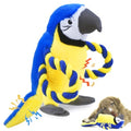 Upgraded Dog Squeak Toys Tug of War Squeaky Parrot Dog Toys with Strong Pull Rope, Superior Crinkle Paper and Big Squeaker Interactive Plush Bird Chew Toys for Small, Medium, and Large Dogs