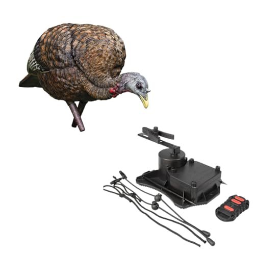 Avian-X LCD Feeder Hen Turkey Decoy with X-Factor Motion System – Realistic Lifelike Collapsible Standing Turkey, Durable Design, Carry Bag & Collapsible Stake for Hunting - style: LCD Feeder Hen