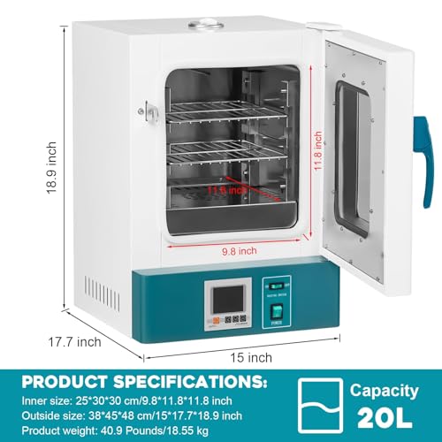 20L Digital Lab Incubator, Constant Temperature Cabinet Incubator RT-65℃, PID Control, Incubators for Hatching Eggs, Reptile Incubator, Bacterial Culture, Medical Science Incubadora | PID Control, For Hatching Eggs, Reptile Incubator, Bacterial Culture, M