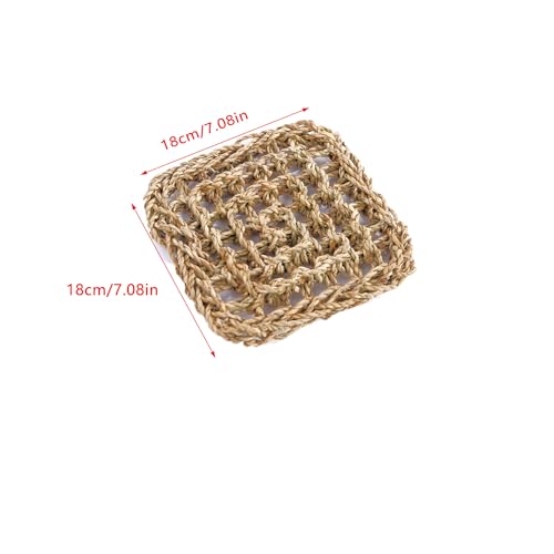 2 Pack Bird Toys Foraging Wall Replacement Bird Seagrass Mat Climbing Wall Hanging Mats for Conure Toys Parakeet Shredder Hanging Toys DIY Cockatiel Parrot Lovebird Cage Toys Small Birds
