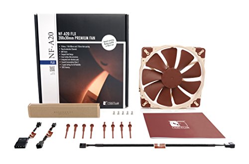 Noctua NF-A20 FLX, High-Performance Quiet Fan 200mm | High Airflow, Low Noise 30mm Thick, for PC Cases and Cooling, 2 Speed Settings 800/550rpm 3-Pin