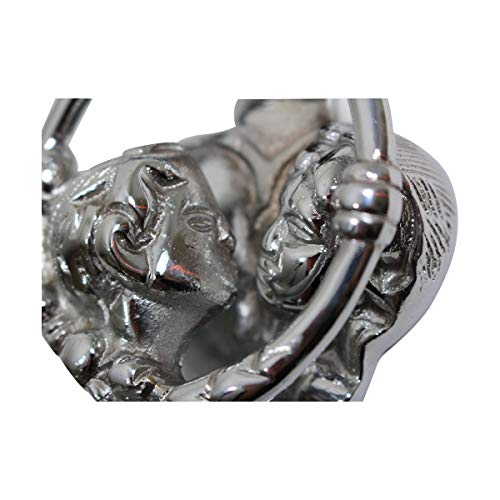 Chrome Kissing Cherubs Door Knocker 4.75" H X 2.75" W Heavy Duty Silver Chrome Plated Solid Brass Metal Front Door Knockers Tarnish Resistant Finish Includes Screws Renovators Supply Manufacturing - color: Chrome Kissing Cherubs