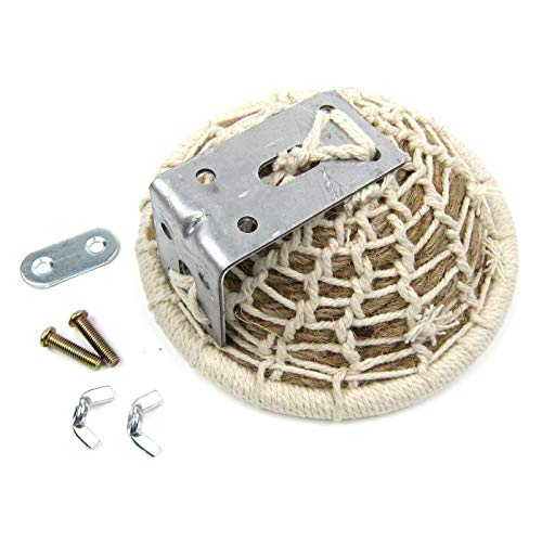 Bird Breeding Nest Bed Hut Toy with Warm Comfortable Mat Handmade Cotton Weave Hemp Rope Hatching Hut Cave Cage Accessories for Parakeet Conure Cockatiel Canary Finch Lovebird Budgie (B: HEMP) - color: B - Hemp