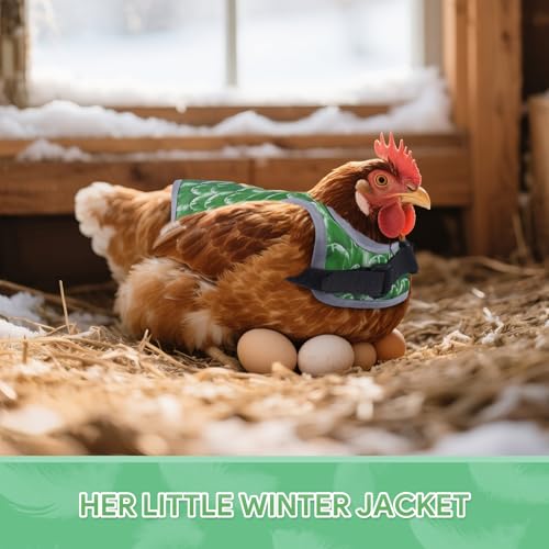 Chicken Saddles for Hens, Chicken Aprons for Hens with Adjustable Straps, Hen Saddle for Chickens - color: Green