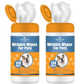NOVEHA 240PCs - Wrinkle XL Wipes for Dogs | Wipes for Bulldog, French Bulldog, Pug, English Bulldog – Wipes for Multiple Areas Removes Dirt, Wrinkles, Folds, Tear Stain, Tail Pockets & Paws (2Pack) - size: 240 Wrinkle Wipes