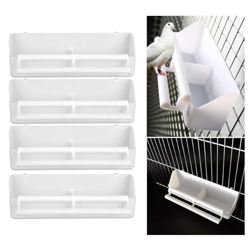 4pcs Bird Feeder, Bird Water Dispenser Bird Cage Feeder Window Pet Bird Water Feeder Cup Hanging Bird Food Bowl Cups for Cockatiel Parrot