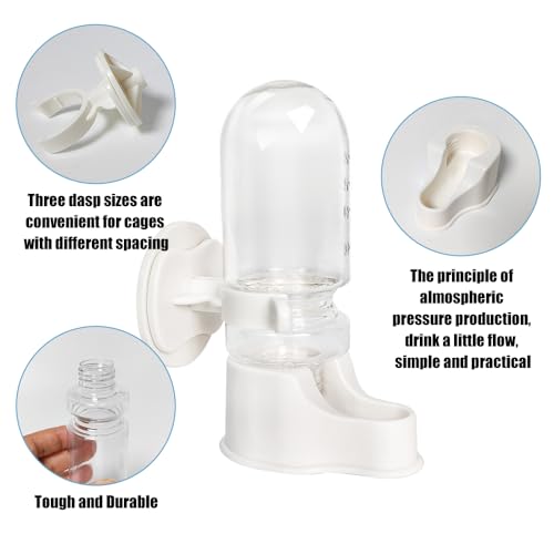Automatic Pet Bird Water Feeder, Bird Water Dispenser for Cage, Bird Cage Suspended Automatic Water Dispenser, Bird Feeders for Parakeet Budgie Cockatiel Lovebirds Canary Finch (70ml) - size: 70ml
