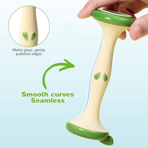 Ceramic Parrot Cage Cooling Perch (Green) | Bird Stand Beak Grinding Stone Toy for Nail Trimming,Equipped with hemp rope to make a swing - color: Green