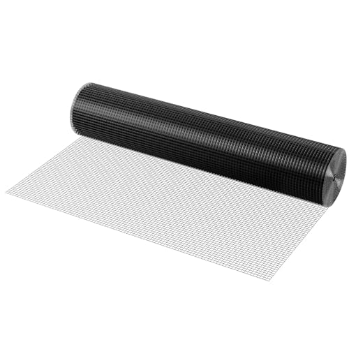 VEVOR Hardware Cloth, 48'' x 50' 1/2inch Galvanized Wire Mesh Roll, 19 Gauge Chicken Wire Fence Roll, Vinyl Coating Metal Wire Mesh for Chicken Coop Barrier, Rabbit Snake Fences, Poultry Enclosures - size: 1/2inch 48'' x 50'