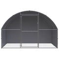 Galvanized Steel Chicken Coop 9.8x6.6x6.6 ft Large Chicken Run with Roof for Hens Ducks Small Animals Outdoor Enclosure - size: 118.1" x 78.7" x 78.7"