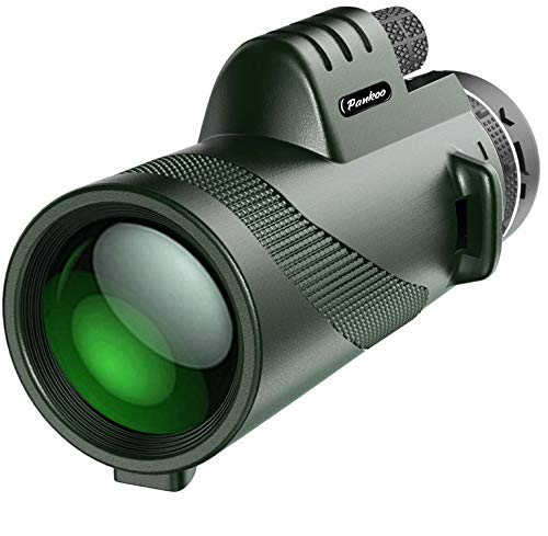 40x60 HD High Power Adult Monocular with Tripod and Smartphone Adapter - Ideal for Birdwatching, Hiking, Traveling Concerts - BAK4 Prism, Clear Colors, Durable and Portable - color: Military Green