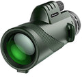 40x60 HD High Power Adult Monocular with Tripod and Smartphone Adapter - Ideal for Birdwatching, Hiking, Traveling Concerts - BAK4 Prism, Clear Colors, Durable and Portable - color: Military Green
