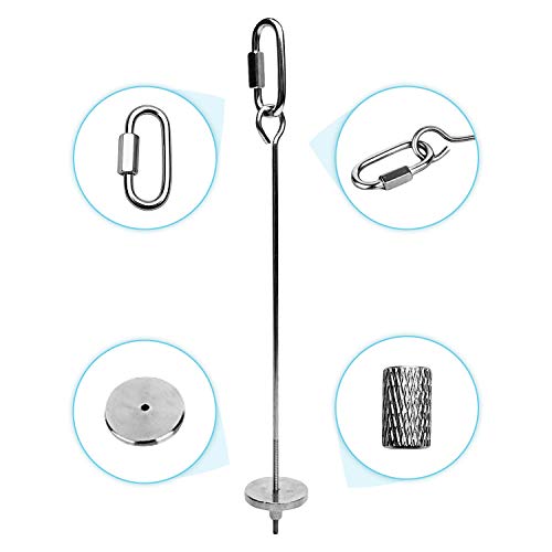 Stainless Steel Bird Food Holder, Parrot Foraging Toy, Hanging Basket, 9.84 in L, 7.87 in W, 82g Weight, Activity Clasp, Fits 12oz Bottle - color: Basket