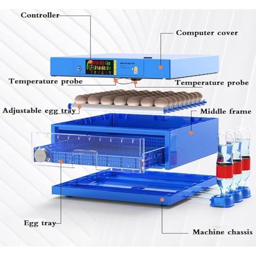 Automatic Eggs Incubator, Large Incubators for Hatching Eggs | Automatic Egg Turning & Temperature Control, Poultry Hatcher Machine for Chicken Duck Goose Quail Bird (128 Eggs) - size: 128 Eggs