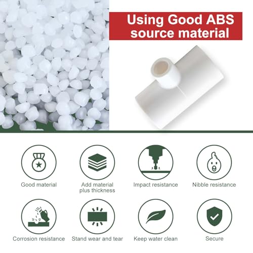 10 Pack Chicken Waterer Tee Fittings, for Threaded Chicken Water Cups, Chicken Waterer Nipples and Poultry Water Feeder, ABS Material, White & Thickened