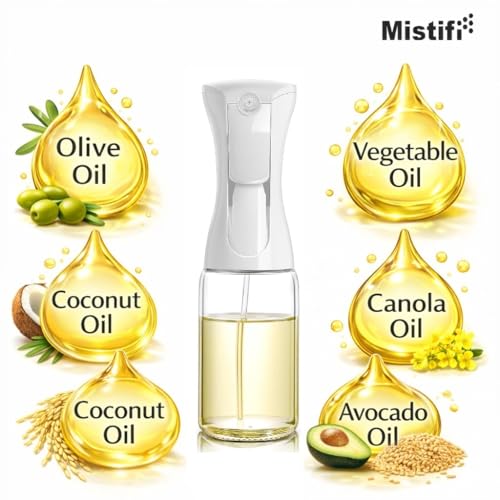 Oil Sprayer 150ml glass bottle. Upgraded Version.Fine Mist Spray Bottle for Air Fryer, Olive Oil, Avocado Oil, Healthy Nonstick Frying, Commercial & Home Kitchen Use (PS88604) - style: PS88604