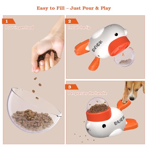 Dog Interactive Treat Dispenser Toy, Food Puzzle Slow Feeder (White) - color: White