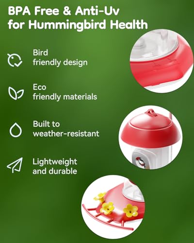Solar Hummingbird Feeder with Camera, 2K Live Video Smart AI | 2K live video smart bird camera, AI species identification, Ant & bee proof, 3 feeding ports, Ideal gift for bird lovers