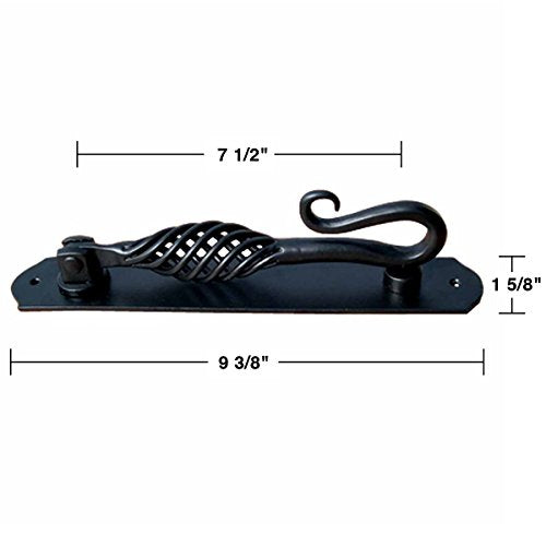 Renovators Supply Manufacturing Door Knockers for Front Door 9 3/8 in. Black Finish Solid Cast Iron Birdcage Style Door Knocker with Mounting Hardware - color: Black Birdcage 9"