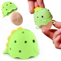 Dinosaur Egg and Vegetable Washer, 2.17 Inches, Food-Grade BPA-Free, Yellow (1, Green) - color: Green