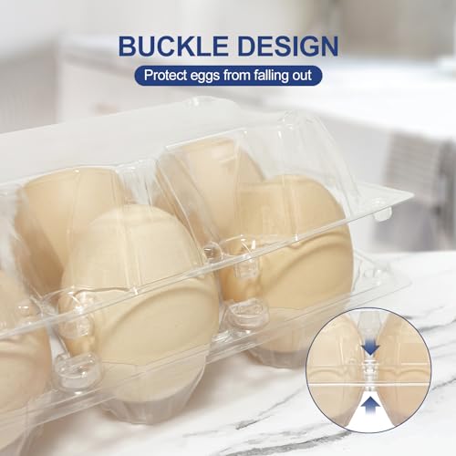 Pintuson Large 120 Pack Jumbo Egg Carton - 6 Count Duck Cartons Bulk - Exact Large Half Dozen - color: Large-120PK-6CT