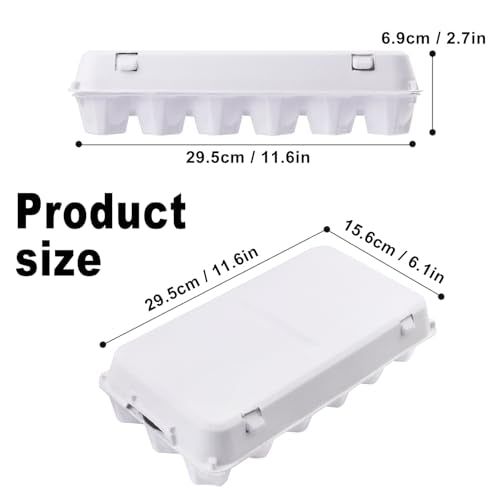 18 Pack 18 Count Paper Pulp Egg Cartons, Eco-Friendly Cardboard Egg Cartons Holds Up to 18 Eggs For Storing Extra Eggs, Crafting, Parts Storage, Easter & More
