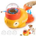 Interactive Dog Treat Dispenser Toy, 2026 New Duck Shape Puzzle Feeder,Interactive Dog Food Dispenser with Press Button and Rotating Design,Slow Feeding Game for Dogs and Cats