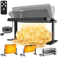 Chicken Brooder, 200W 16x12in Large Chick Heat Plate with Adjustable Temp(86~194℉) & 12H Timer & Height & Angle & Remote Control for Coops Poultry, Anti-Scald Brooder Heater for 30 Chicks