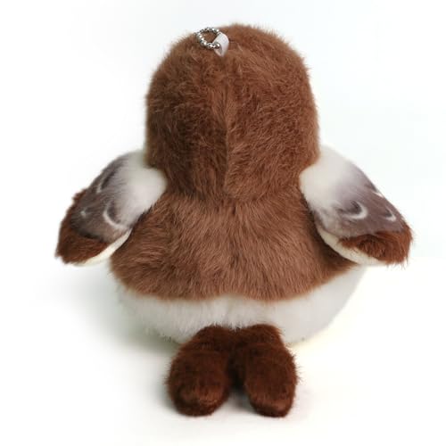 Bird Stuffed Animal Realistic Cute Sparrow Bird Plush Backpack Pendant Simulation Toy Plush Suitable Christmas Birthday Valentine's Day Gift for Kids - color: Sparrow