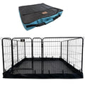 PJYuCien Puppy Playpen Plus Storage Bage with Bottom, 8 Panels 31.3" H | Heavy Duty, Dog Fence for Small Dogs, Foldable Square Pen, Indoor, Outdoor, Backyard Pasture, Camping, Protects Floors - style: 8-Panels 31.3"W