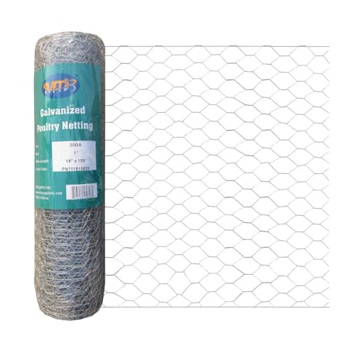 20GA Galvanized 18in x 150ft x 1in Mesh Chicken Wire Hexagonal Poultry Netting - size: 18"x150'