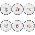 Funny Fidgety Chef Cat Pattern Ceramic Sauce Dishes, Seasoning Dishes, Sushi Soy Dipping Bowls, Appetizer Plates, Dessert Plates, Little Cat Bird Feeding Bowls, Set of 6-Chef Cat-5 Inch - color: Chef Cat, size: 5 Inch