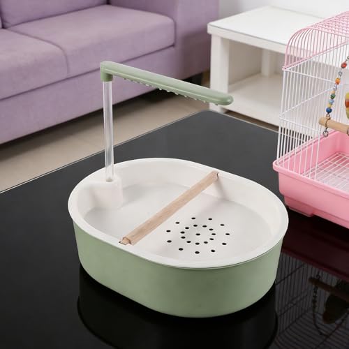DECHOUS Parrot Automatic Bath, Circulating Water Birds Shower Bathtub with USB Powered - Cage Indoor Parakeet Bath Tub Fountain for Cockatiels Conures Lovebirds