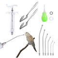 20ML Baby Bird Feeding Syringe Set Pet Syringe | With 6 Pcs Curved Gavage Feeding Tubes and Bird Drinker Stainless Steel Metal Feeding Spoon for Baby Birds Parrot Small Pet - size: 20ML