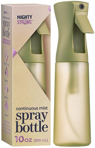 10 OZ Continuous Spray Bottles - Ultra Fine Mist Sprayer | Water Spray Bottle For Hair Stuff, Mister Spray Bottle For Plants Mister | Hair Spray Bottles For Hairstyling, Cleaning, Salons - color: Fern Green