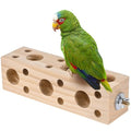 M METERXITY Bird Chew Play Thing, 2.12x2.12x7.87 in Pine Wood Parrot Bird Perch Stand Teeth Chew Bite Games for Parrots/Cockatiels/Parakeets - size: 2.12x2.12x7.87 in