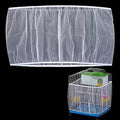 Bird Cage Seed Catcher Skirt, Bird Cage Mesh Net Cover, Parakeet Cage Skirt, Birdcage Cover Seed Catcher for Round Square Cages (White, XL) - color: White