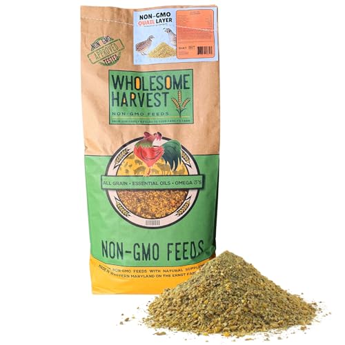 Non-GMO Quail Layer Feed 26% - Premium 40 lb Food for Laying Birds, Button Food - size: 40 Pound (Pack of 1), style: For Laying Birds