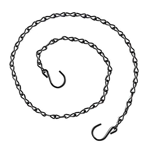yeezo 4Pcs Heavy Duty S Hook Steel Hanging Harness Chain for Hanging Poultry Drinker Feeder, Adjustable 40" Long, Tested Hold 30lb Weight