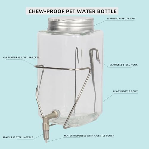 Rabbit Water Bottle, Bird Non drip Water Dispenser, Suitable for Guinea Pigs, Totoro, Rats, Hamsters and Other Small Animals(33 oz) - size: 33oz