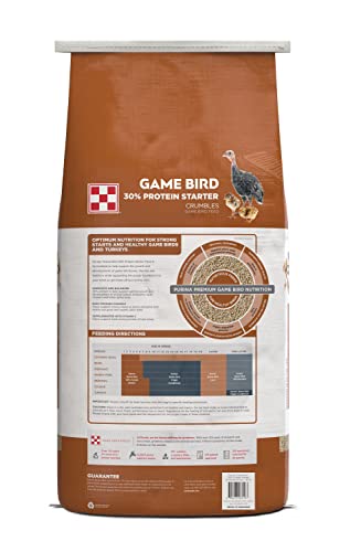 Purina® | Game Bird + Turkey 30% Protein Starter Feed | 40 Pound (40 lb.) Bag