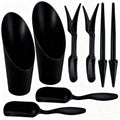 8pcs Potting Soil Scoop for Indoor Plants, Garden Tiny Plant Shovel Hand Tools Transplanting Succulent Cultivation Digging Bonsai Soil Scoops Kits,2Set Black - color: Black