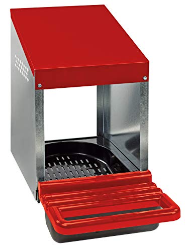 Little Giant Outdoor Galvanized Steel Metal Nesting Box w/ Angled Bottom & Front Guard For Chicken, Duck, Poultry, & Bird Egg Laying, Single Pen - size: 19.7"L x 10.4"W x 17.7"H
