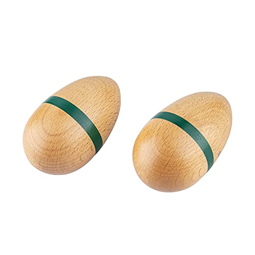 Eggs Shakers, Professional Wooden Egg Maracas Shaker Instrument for Adults | Hand Percussion Music Shakers for Musical Education Party Classroom Prizes (Natural Big) - color: Natural Big